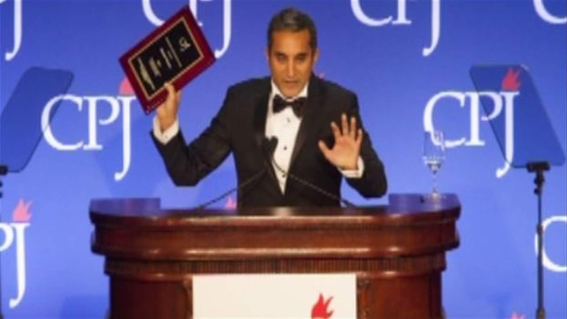 REPORT: Egypt's satirist Bassem Youssef wins 2013 Press Freedom Award