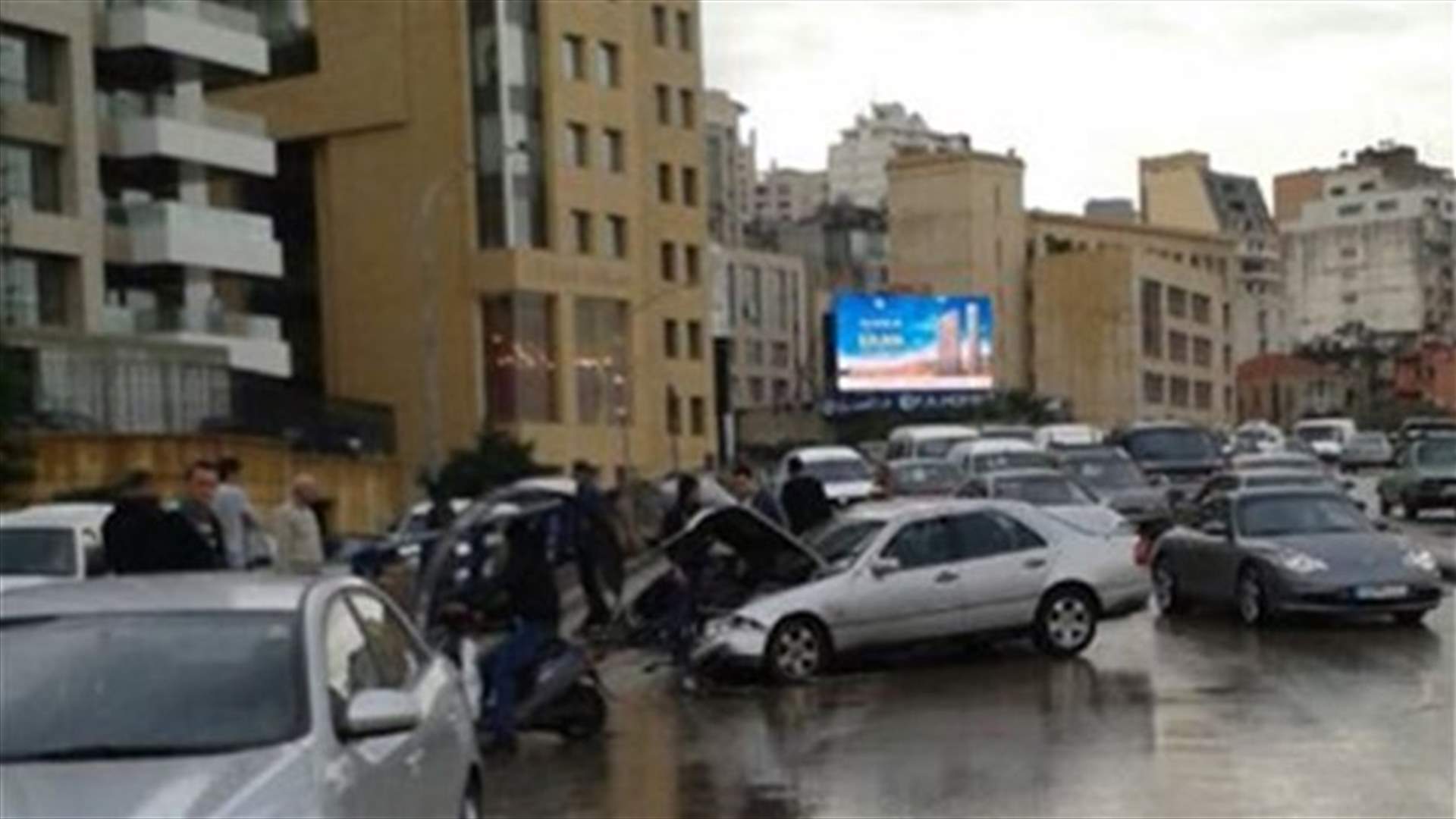 Car accident on Charles Helou highway causes heavy traffic jam