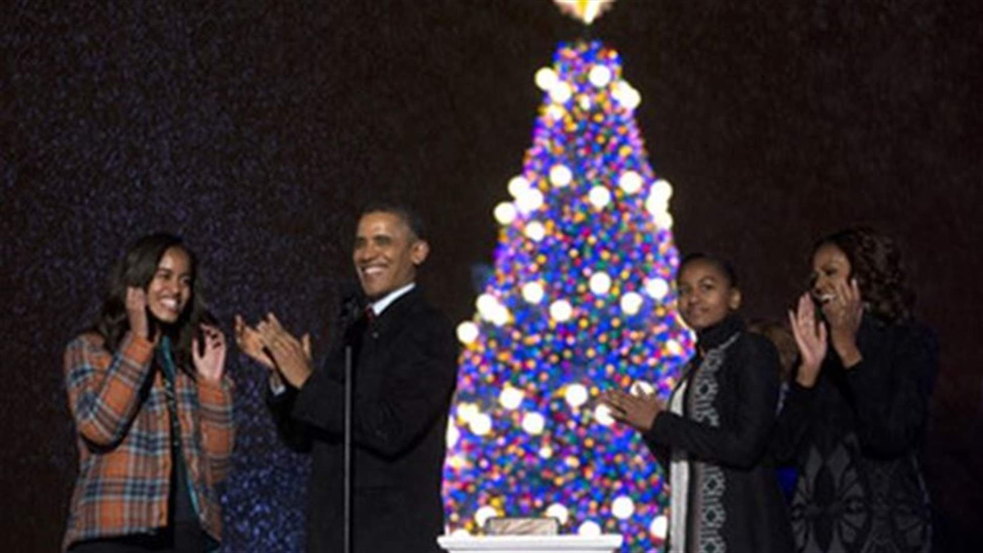 President Obama lights National Christmas Tree