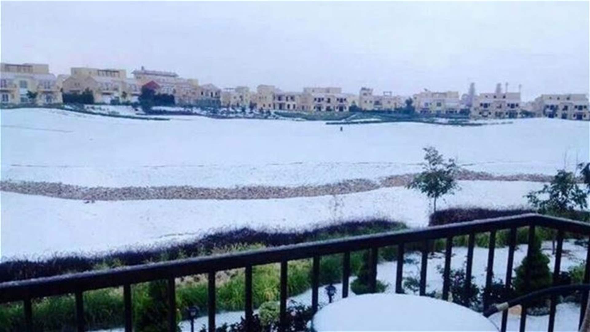 الثلوج تغطي القاهرة  لاول مرة من 112 سنة 