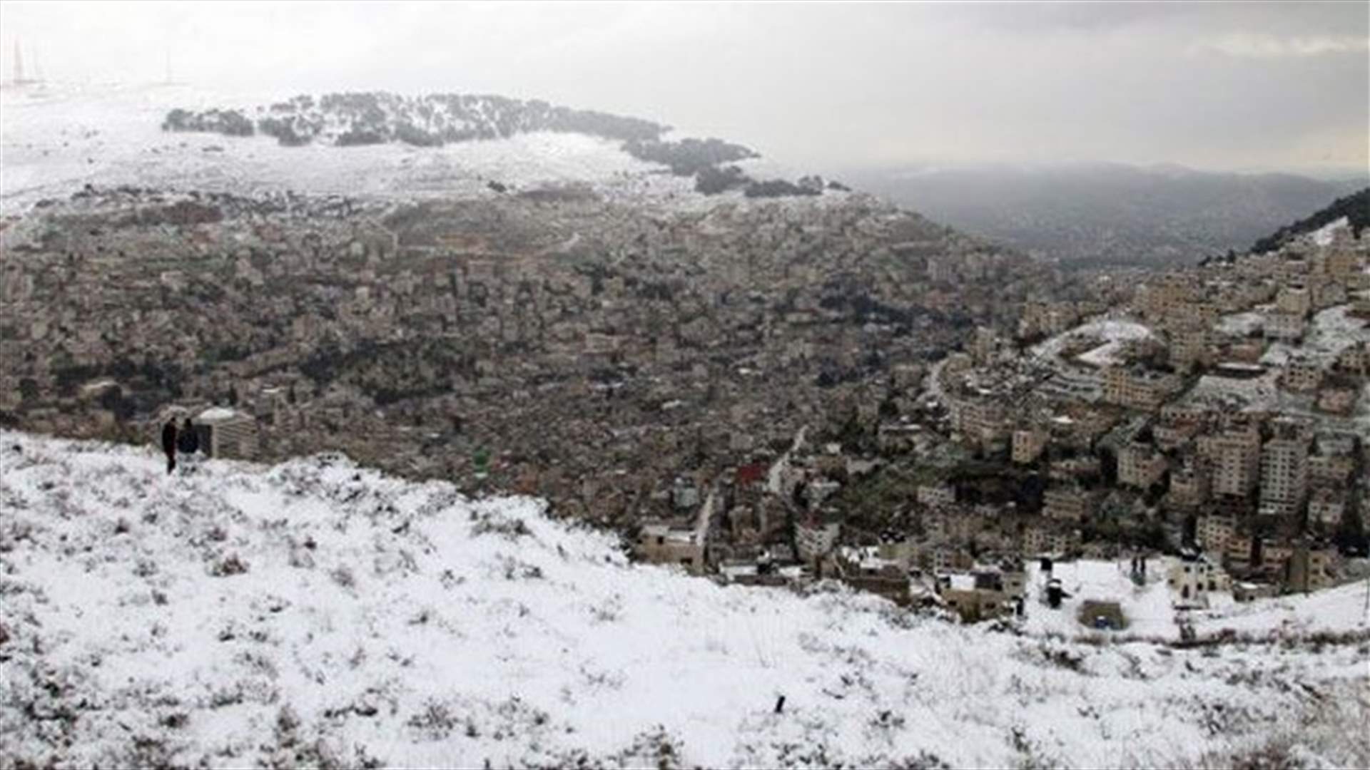 Weather system dumps snow on Jordan, Syria and across Mideast