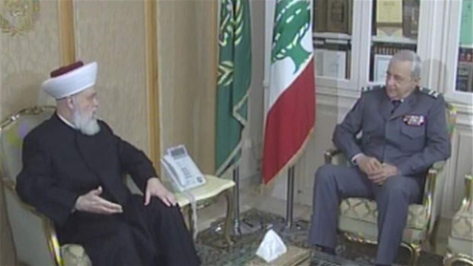ISF acting Director Gen. Basbous briefs Mufti Qabbani over investigations in the Khashoggi mosque attack