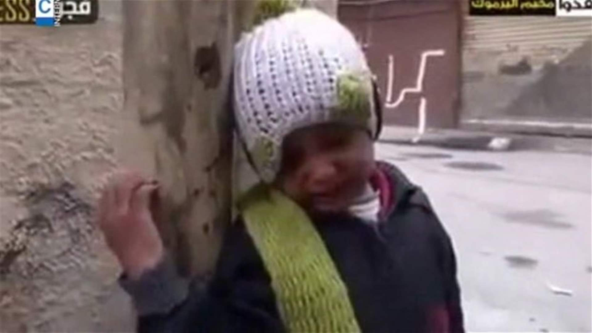 REPORT: Child at Syria’s Yarmouk camp cries from hunger