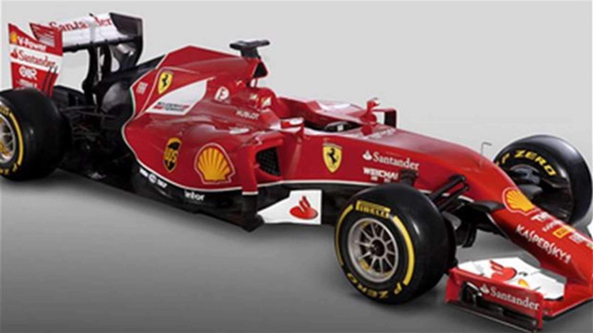 Ferrari's new car features a red-and-black design