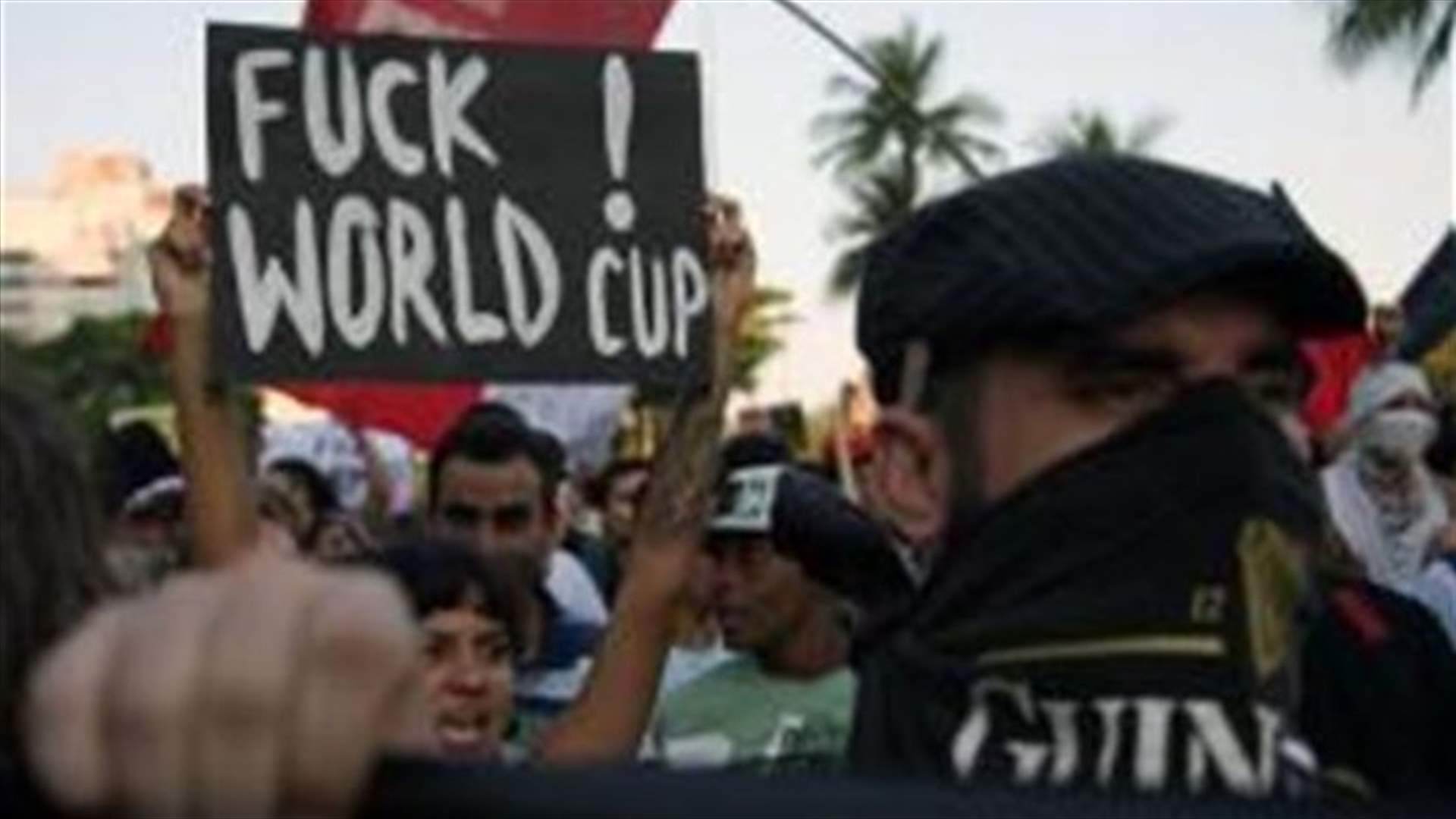 Hundreds protest against the World Cup in Brazil