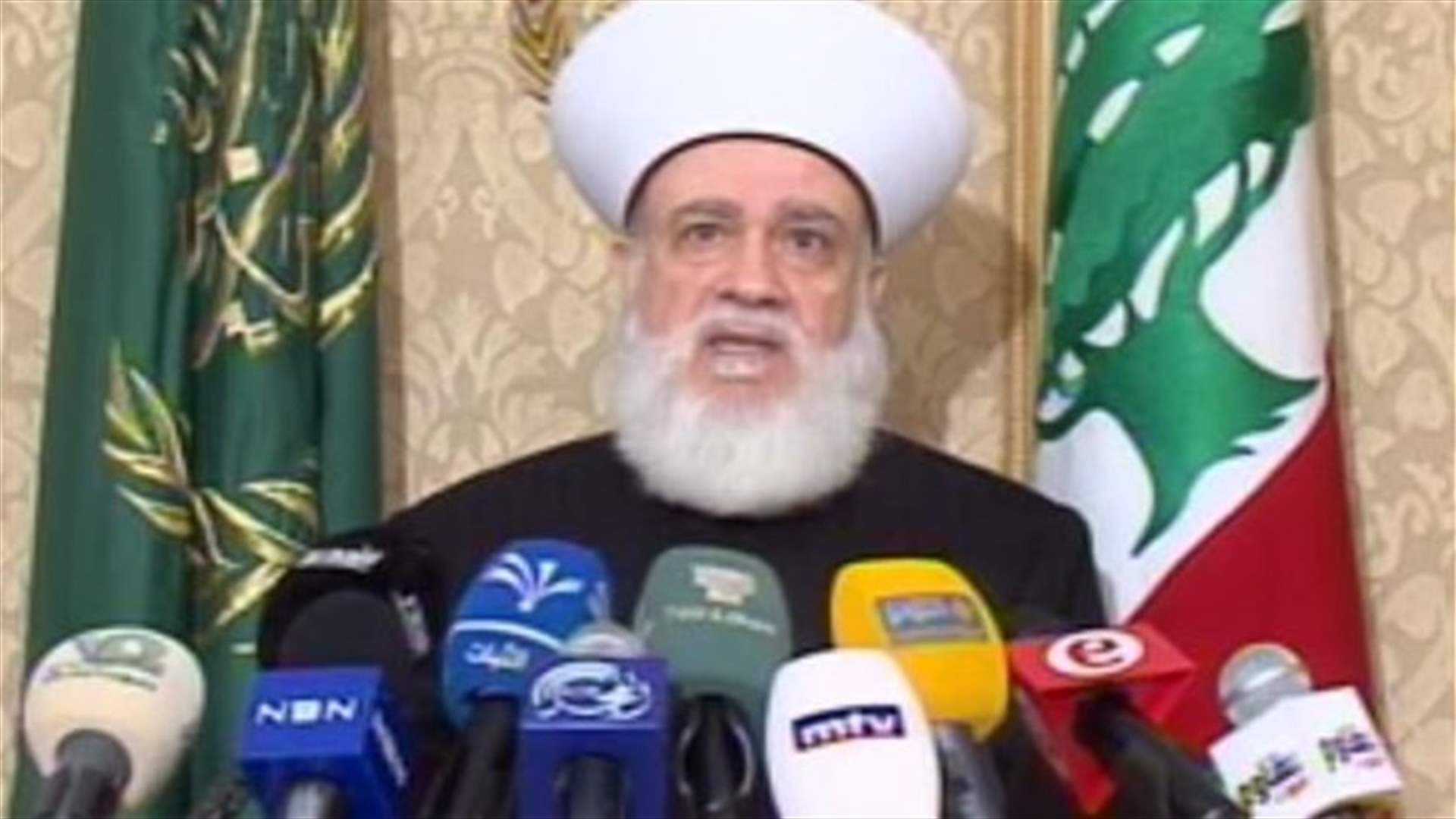 المفتي قباني: ملف الموقوفين الاسلاميين واسقاط  دور دار الفتوى ساهما بنمو التطرف 