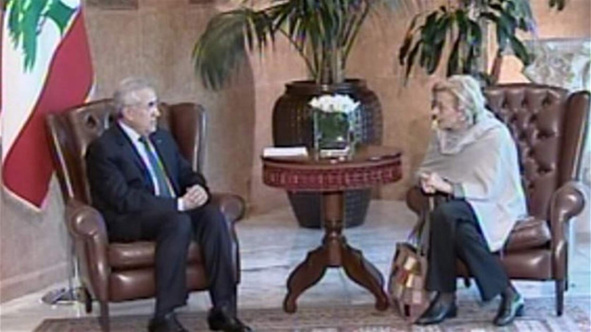 سليمان عرض مع بينينو التحضيرات لمؤتمر روما لدعم الجيش