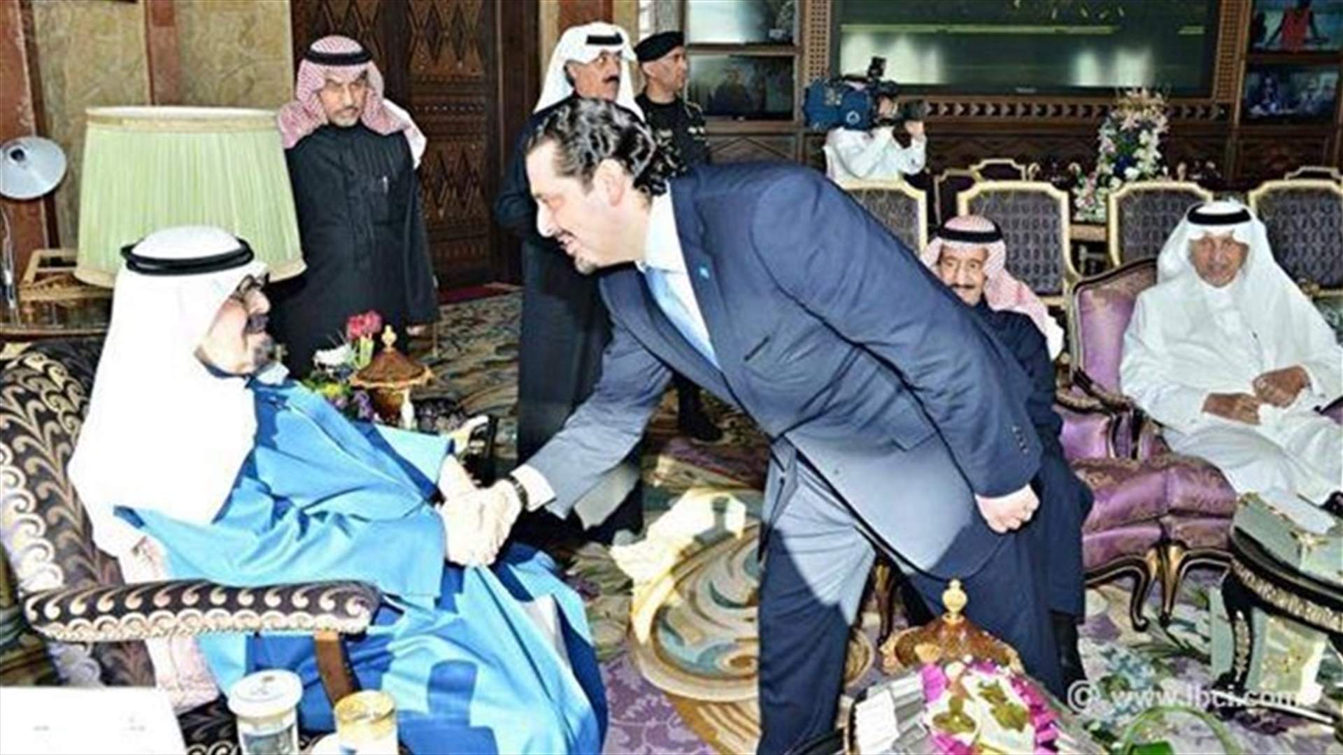 الملك السعودي التقى الحريري 