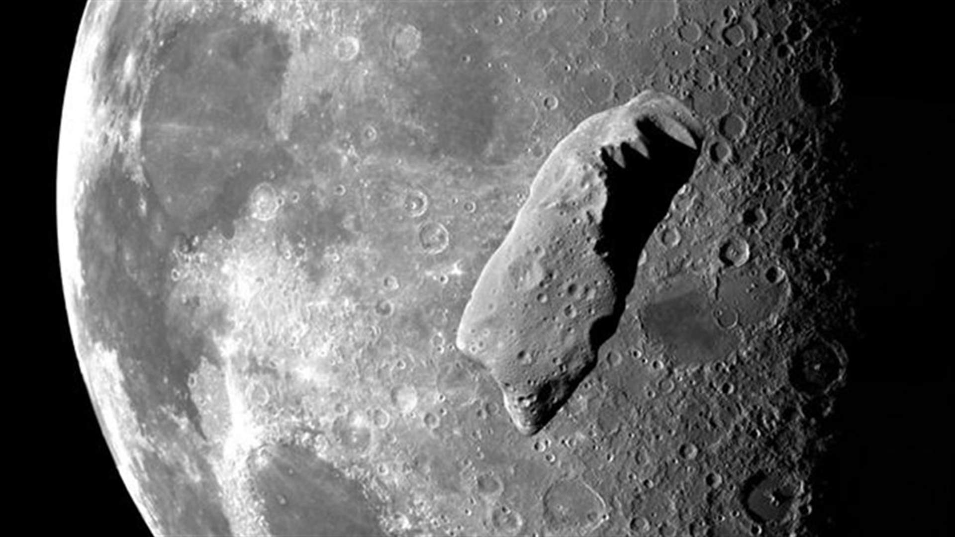Moon punched in the face by a meteorite
