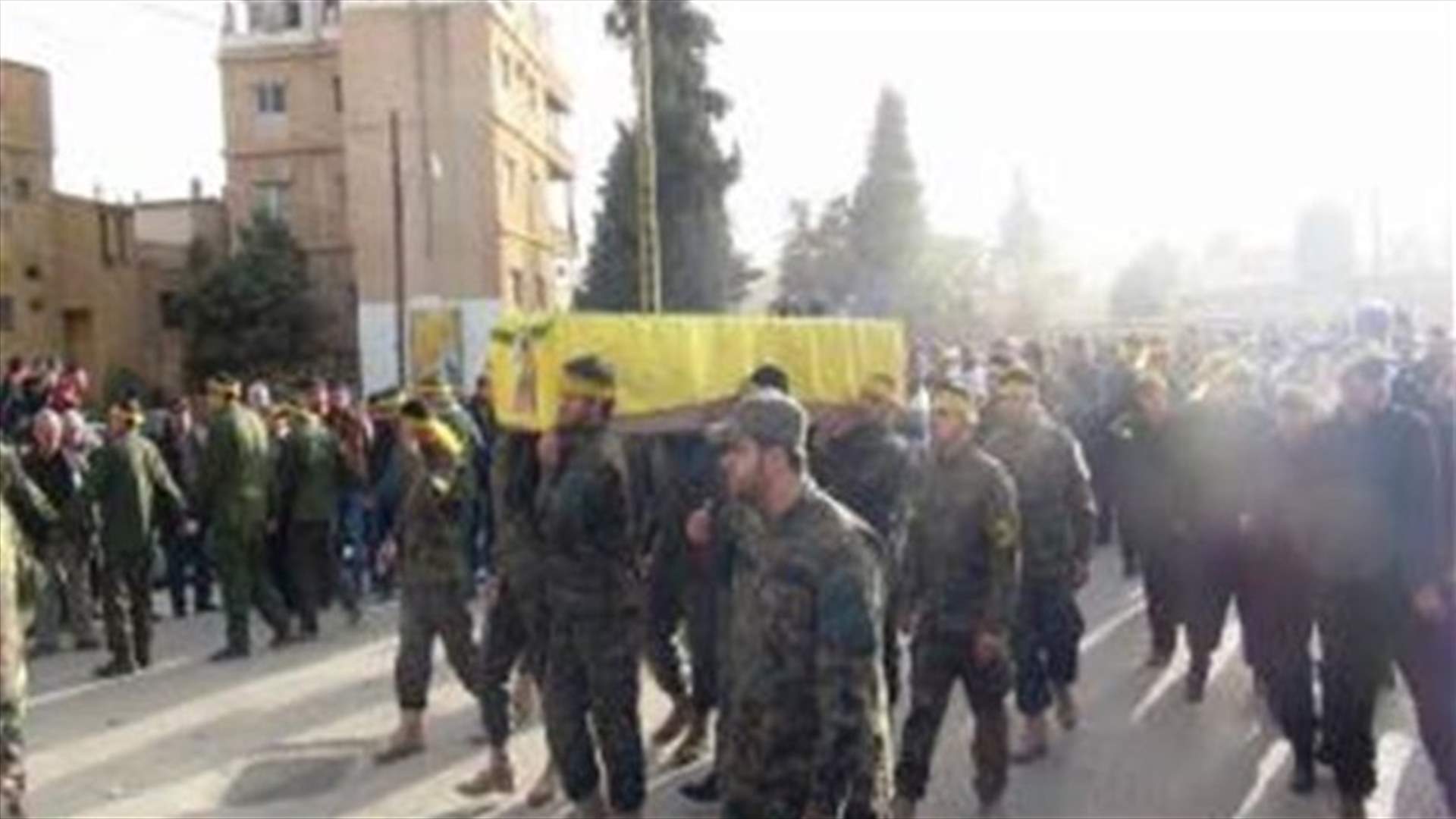 حزب الله شيع احد عناصره في بعلبك