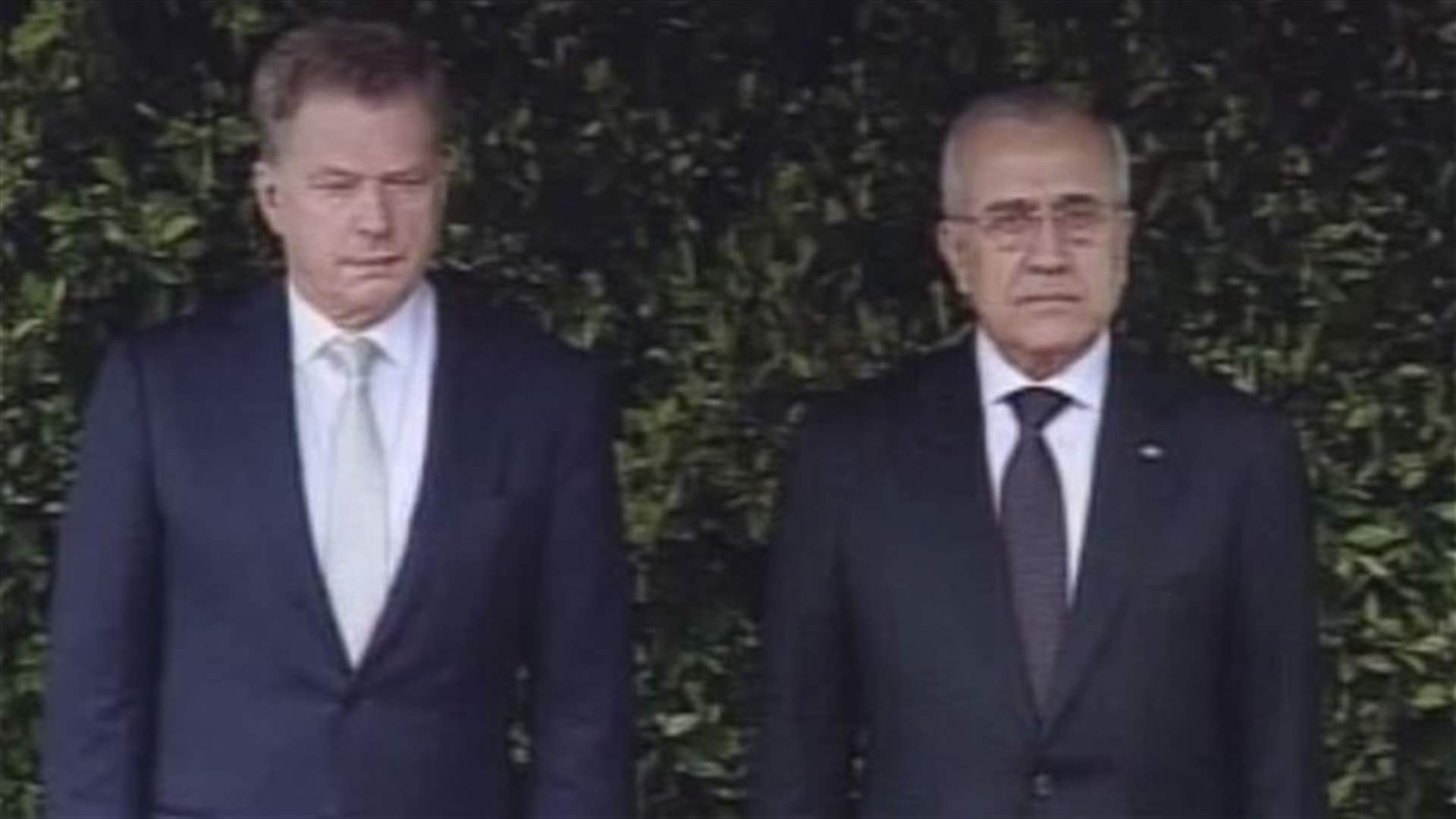 Finnish President arrives to Baabda palace, holds talks with President Sleiman 