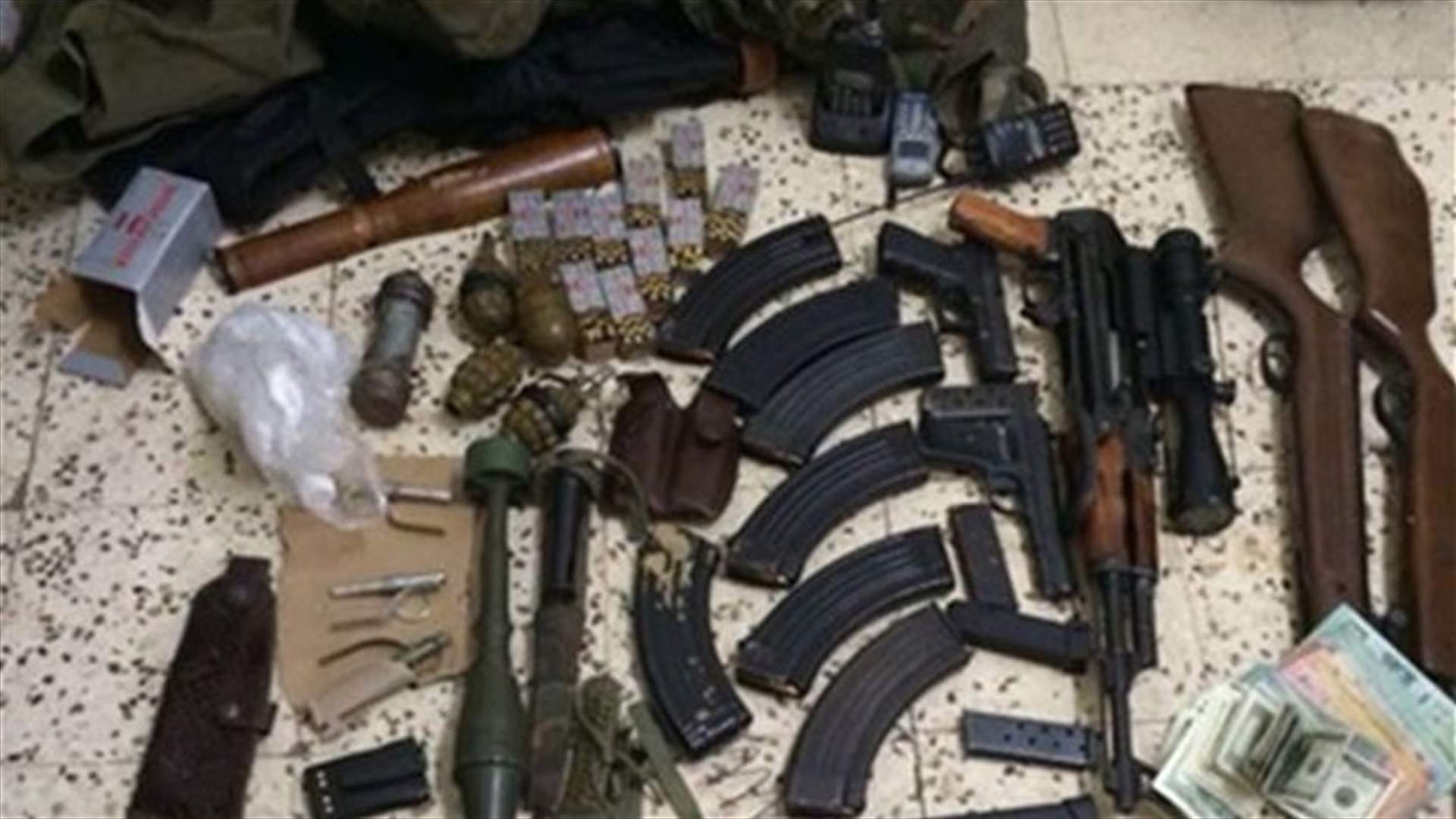 LAF arrest number of suspects, raid weapons storehouse in Tripoli