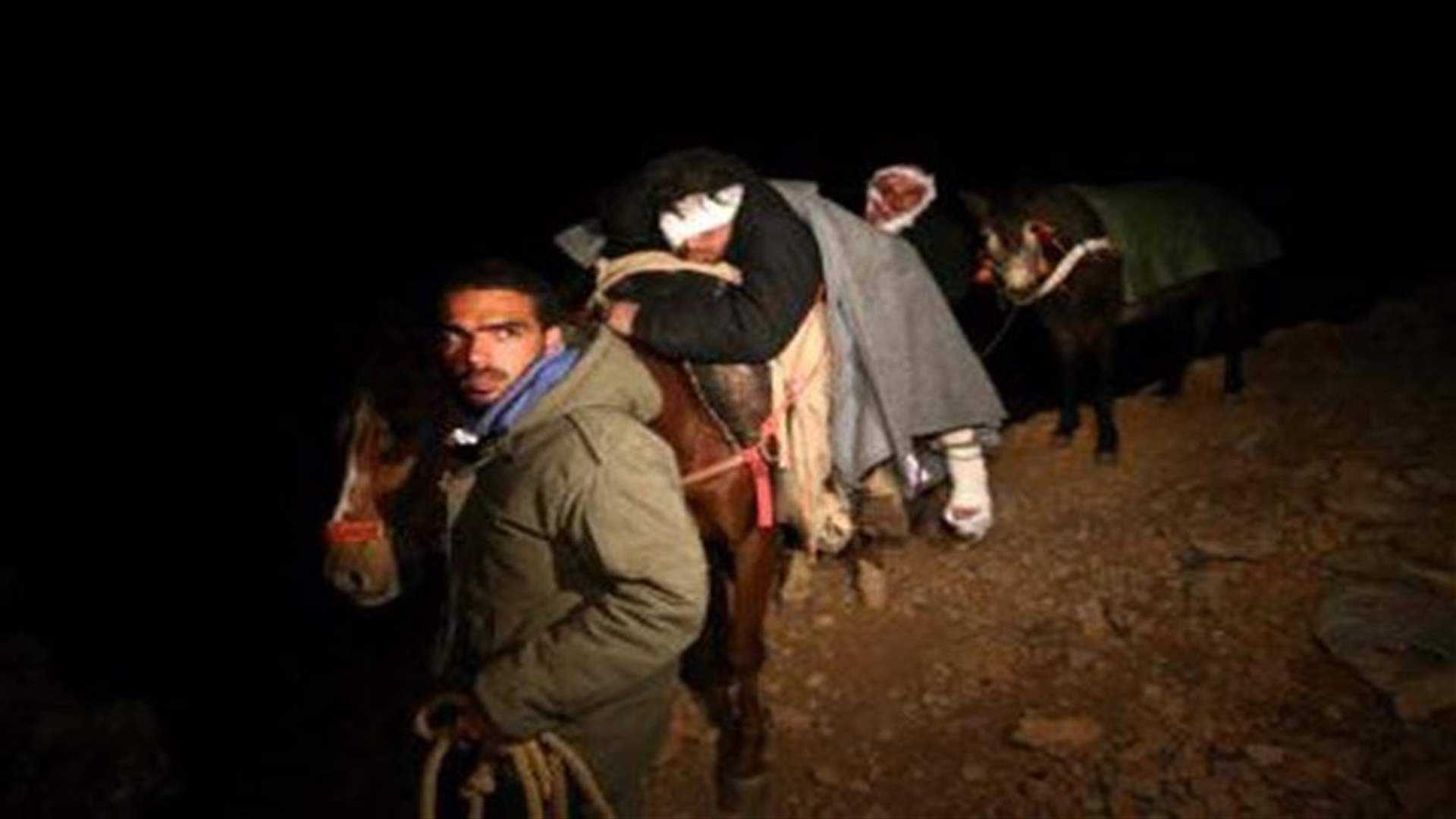 Syrians on treacherous trek to safety from Mount Hermon to Lebanon