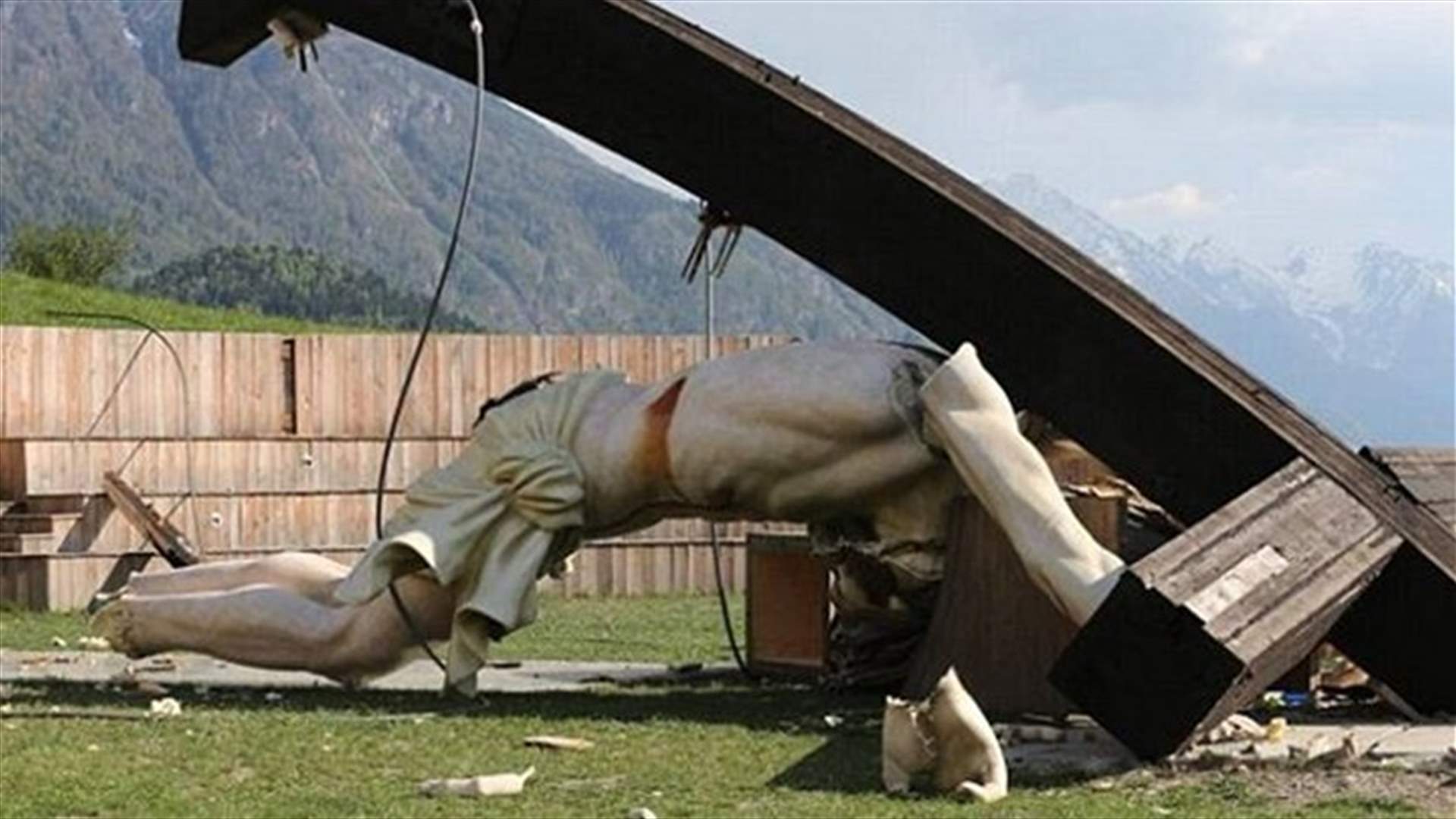 Man killed by collapse of large wooden crucifix dedicated to John Paul II