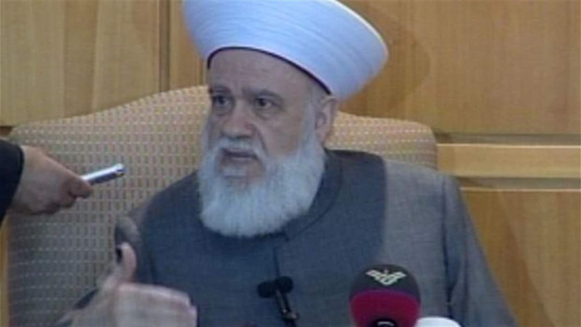 المفتي قباني:لا يبدو حتى الان أن هناك توافقا لانتخاب رئيس للجمهورية