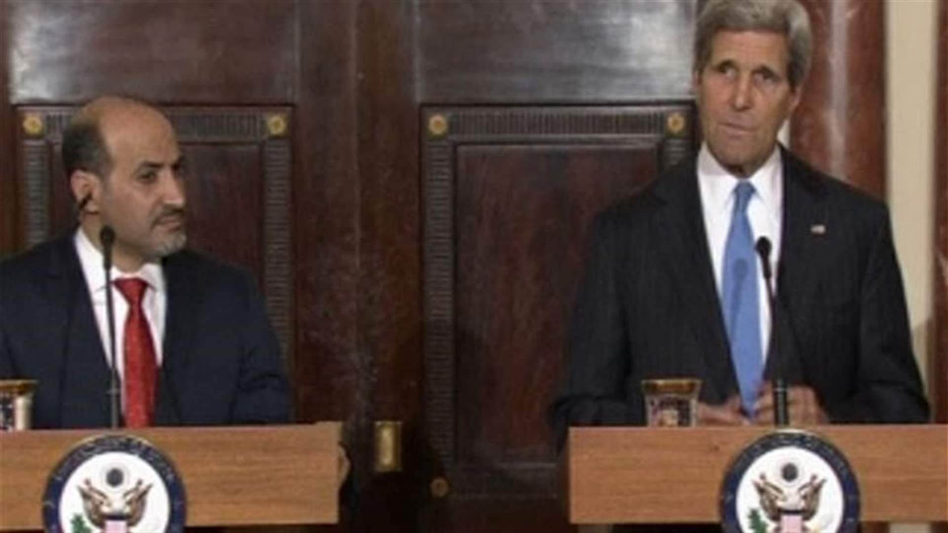 REPORT: Kerry meets with Syrian opposition president