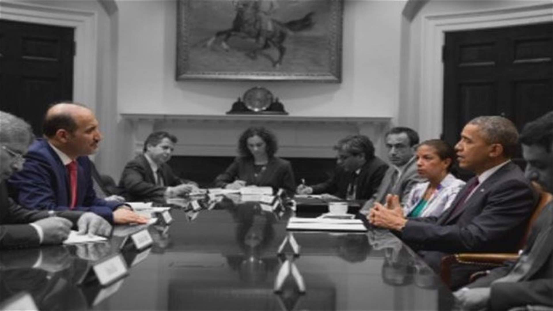 REPORT: Obama, in meeting with Syria's Jarba, praises leadership in crisis 