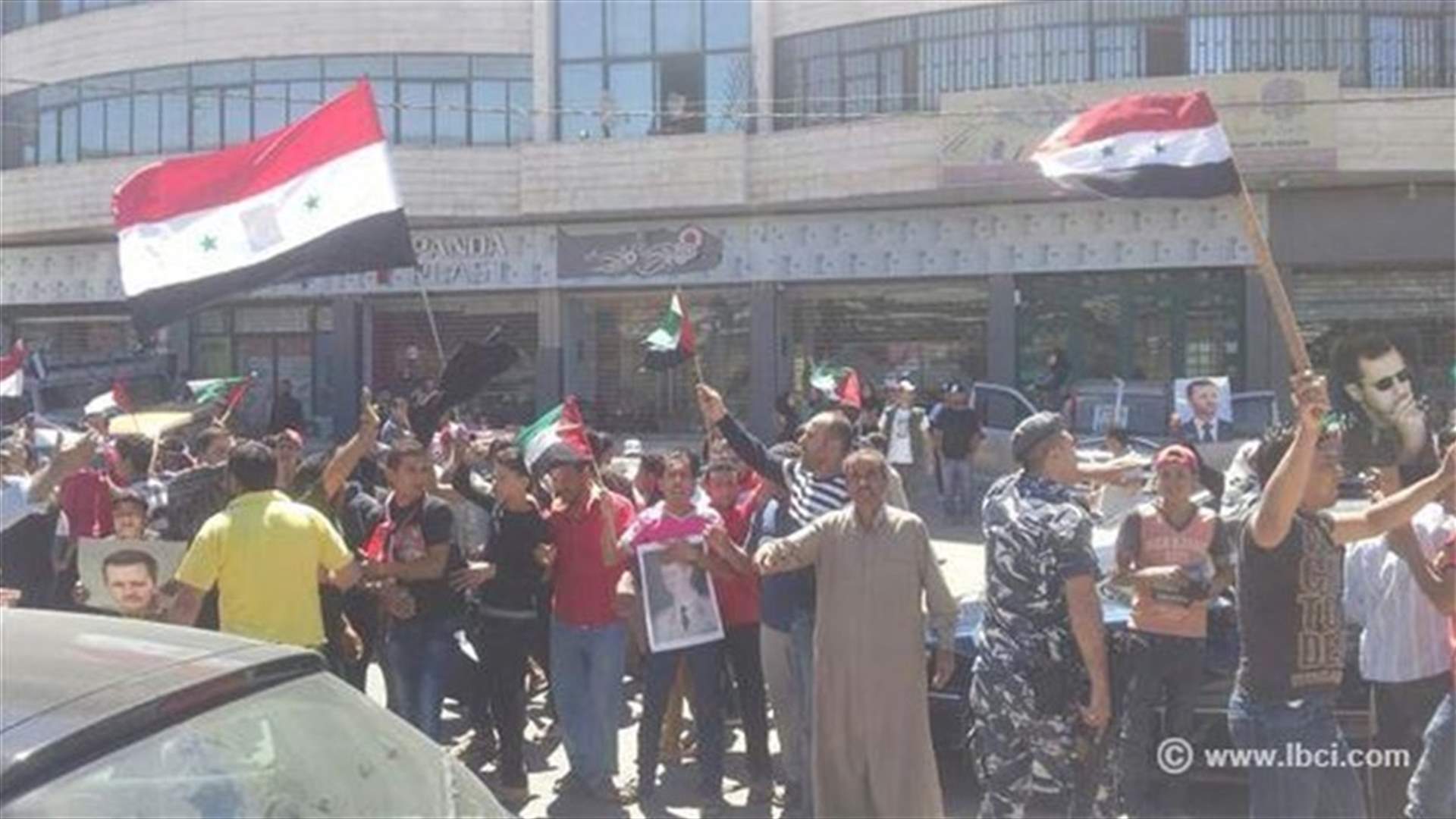 تظاهرة في زحلة دعما للأسد