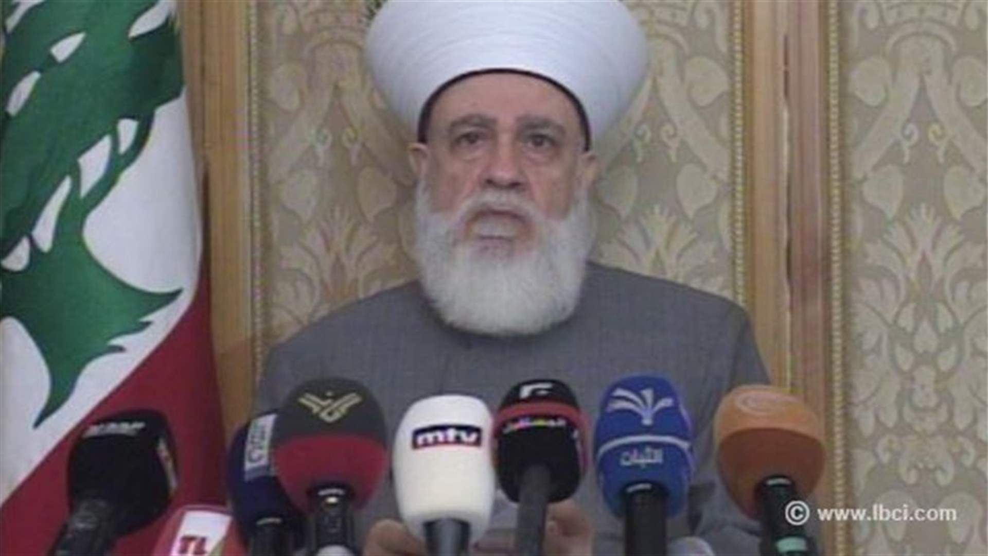 المفتي قباني:الشغور ليس وليد صدفة بل محصلة صراع لتقاسم النفوذ