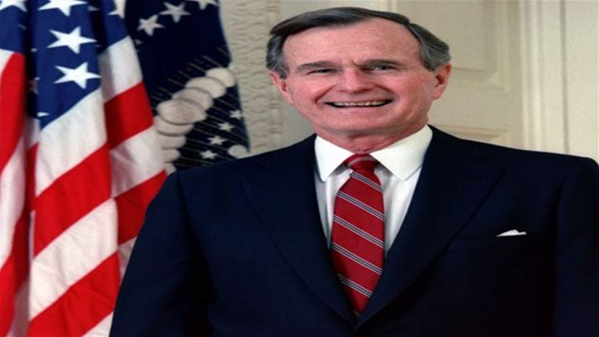 Former U.S. President George H.W. Bush skydives for 90th birthday
