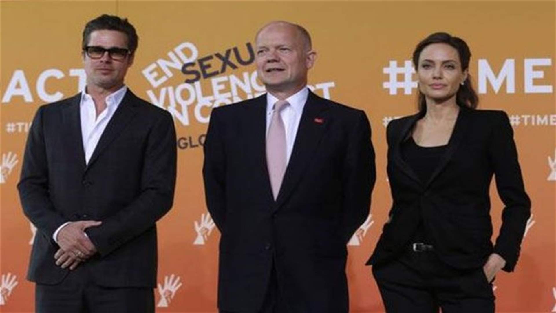 Hague, Jolie and Pitt arrive for final day of summit