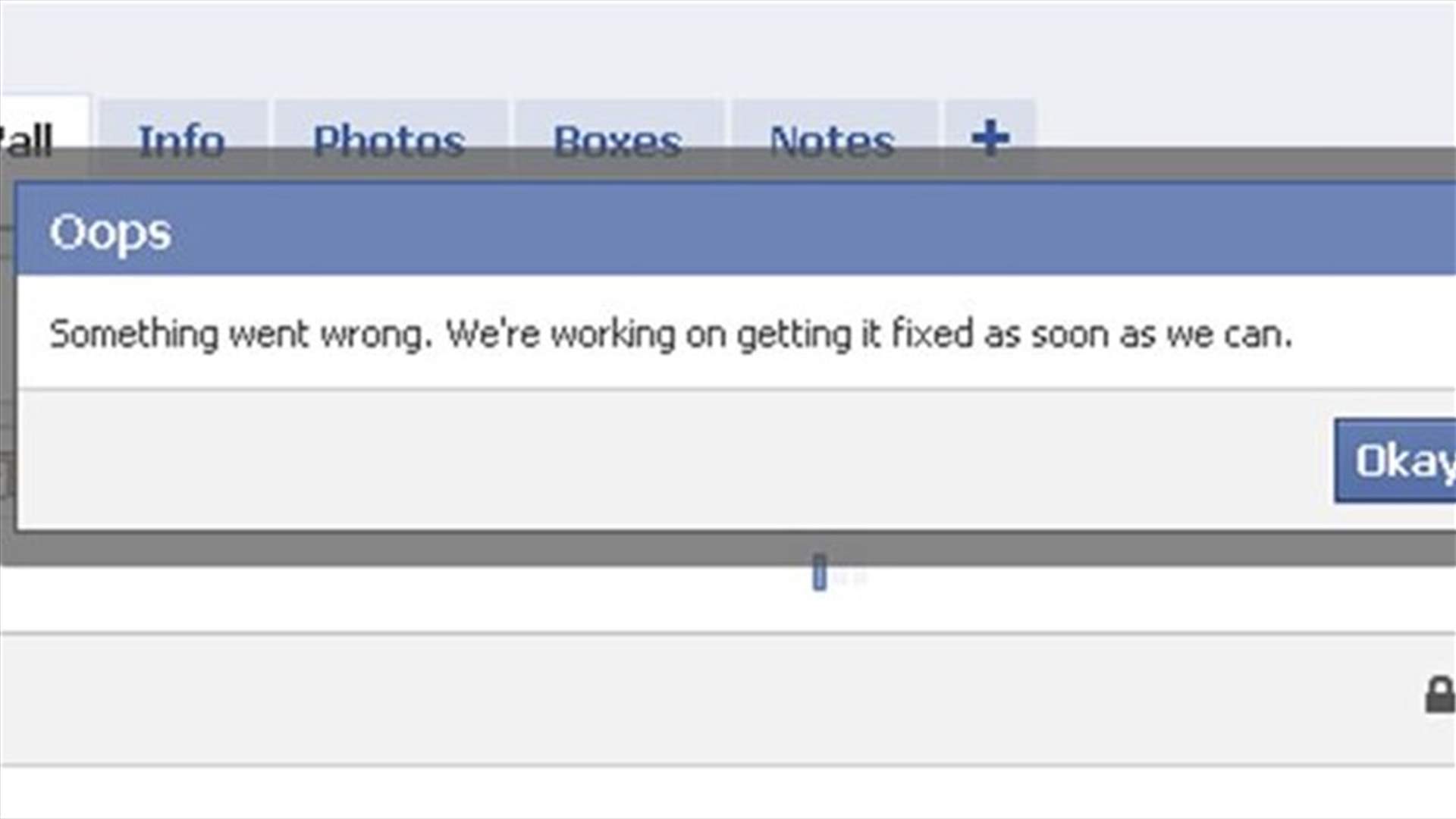 Facebook website returns to service after crash