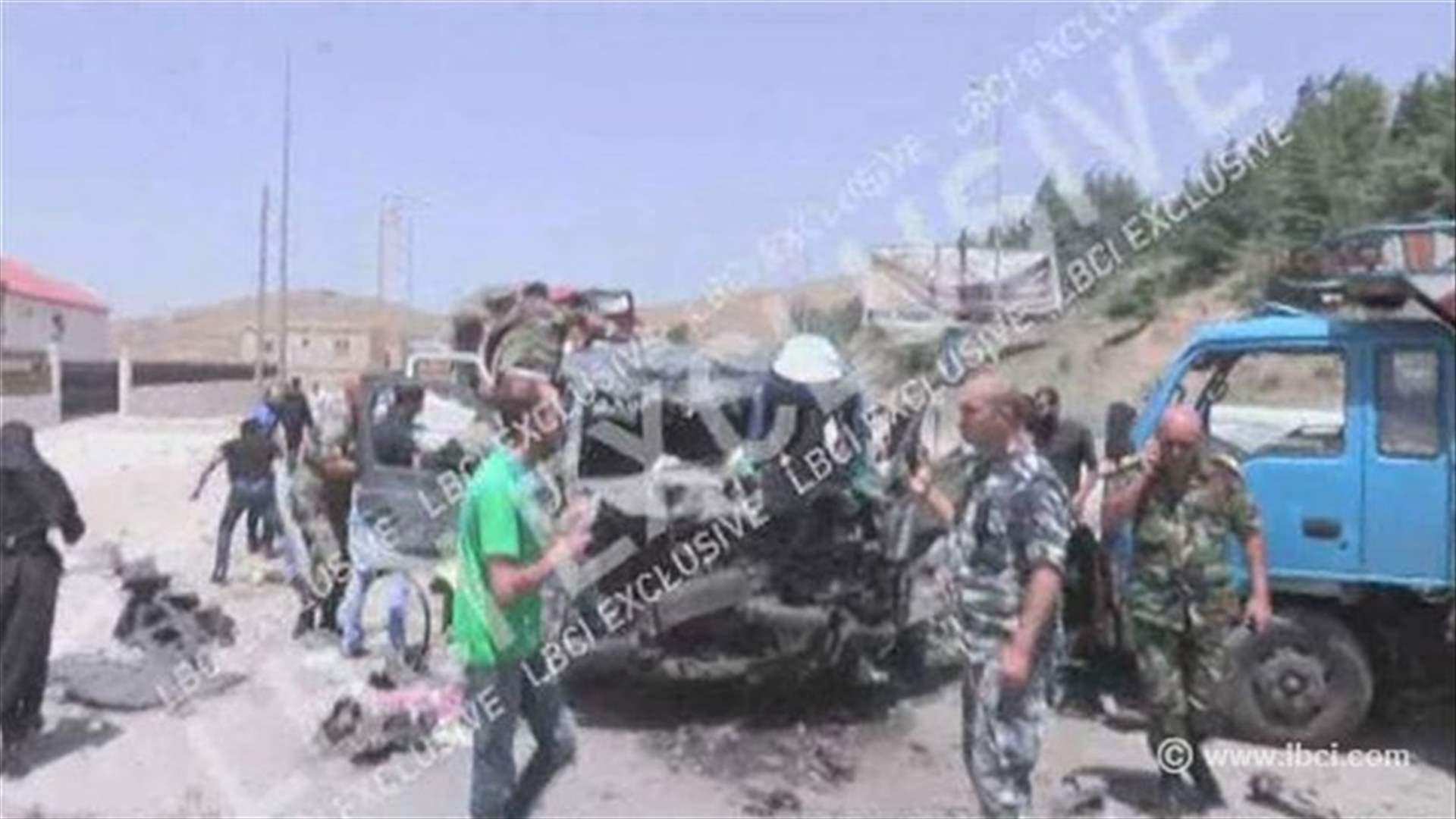 خاص الـLBCI : فيديو يظهر اللحظات الاولى بعد تفجير ضهر البيدر