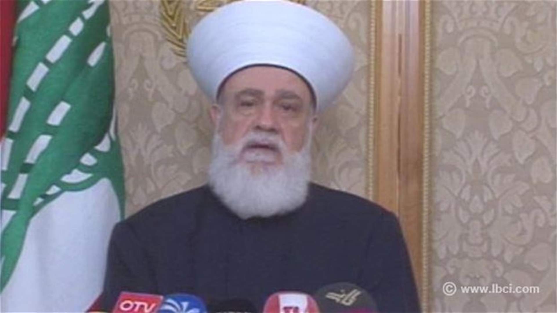 Sheikh Qabbani in Ramadan message: Lebanon without a president is a nation without a head