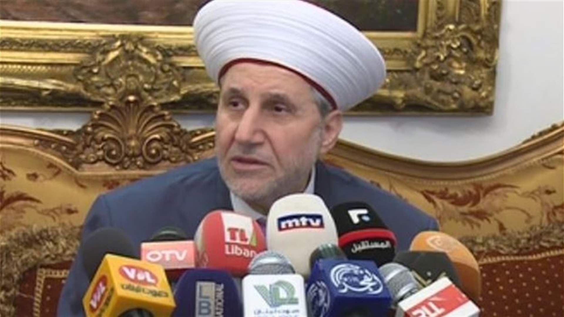 Mufti al-Shaar: Hezbollah's weapons must remain directed toward Israel
