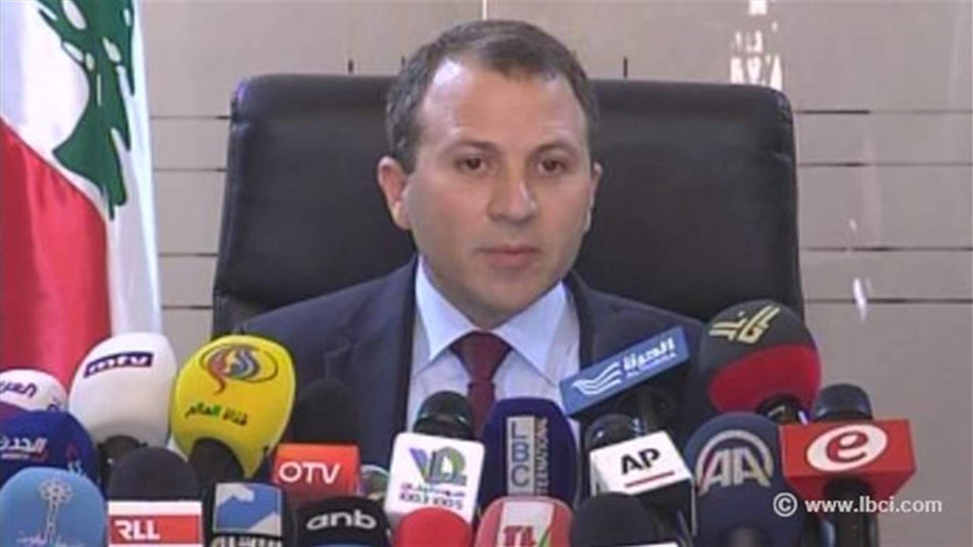 REPORT: FM Bassil voices rejection to Syrian refugee camps inside Lebanon