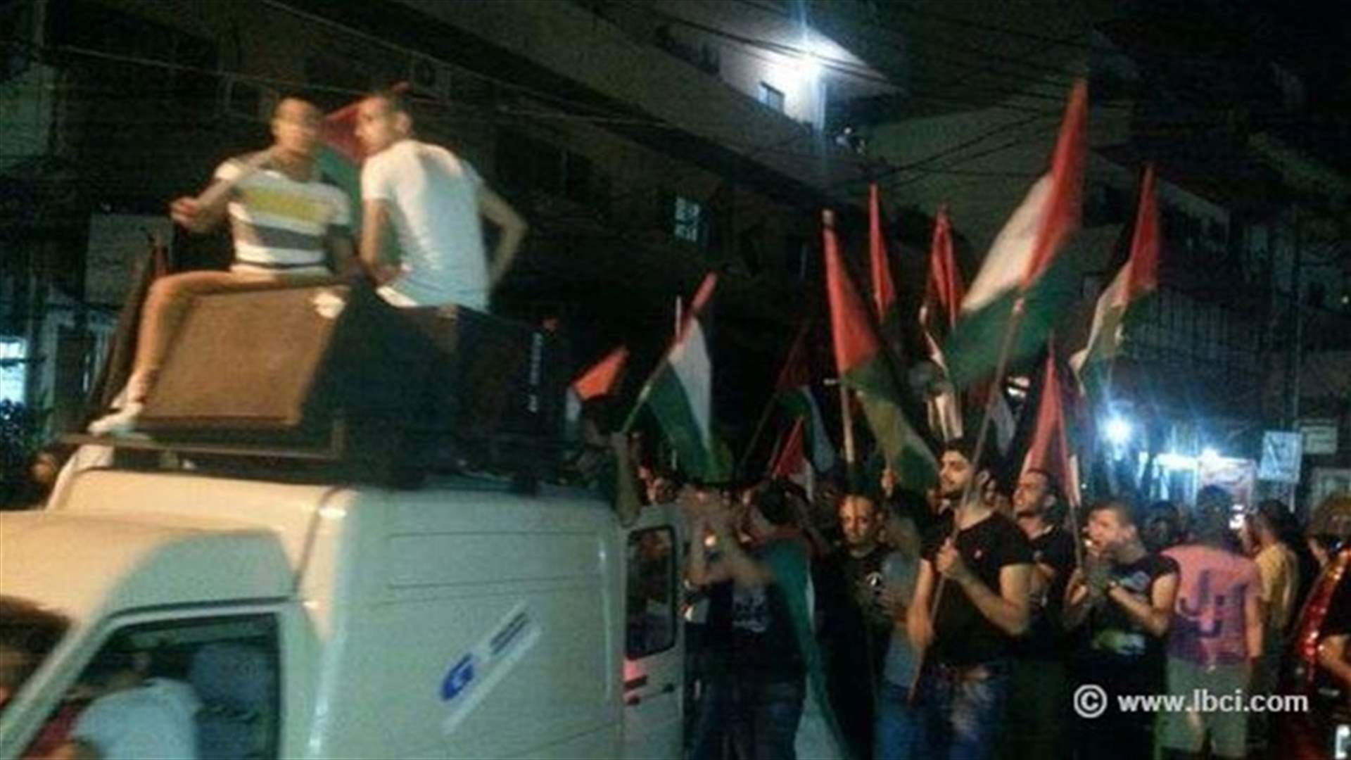 مسيرة تضامنية في مخيم البداوي مع ضحايا الحوادث الأخيرة في غزة