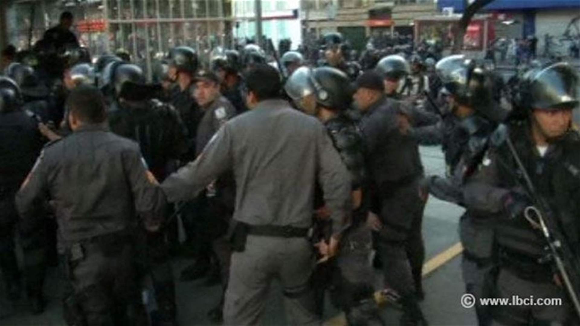 Rio police disperse protesters with tear gas before World Cup final