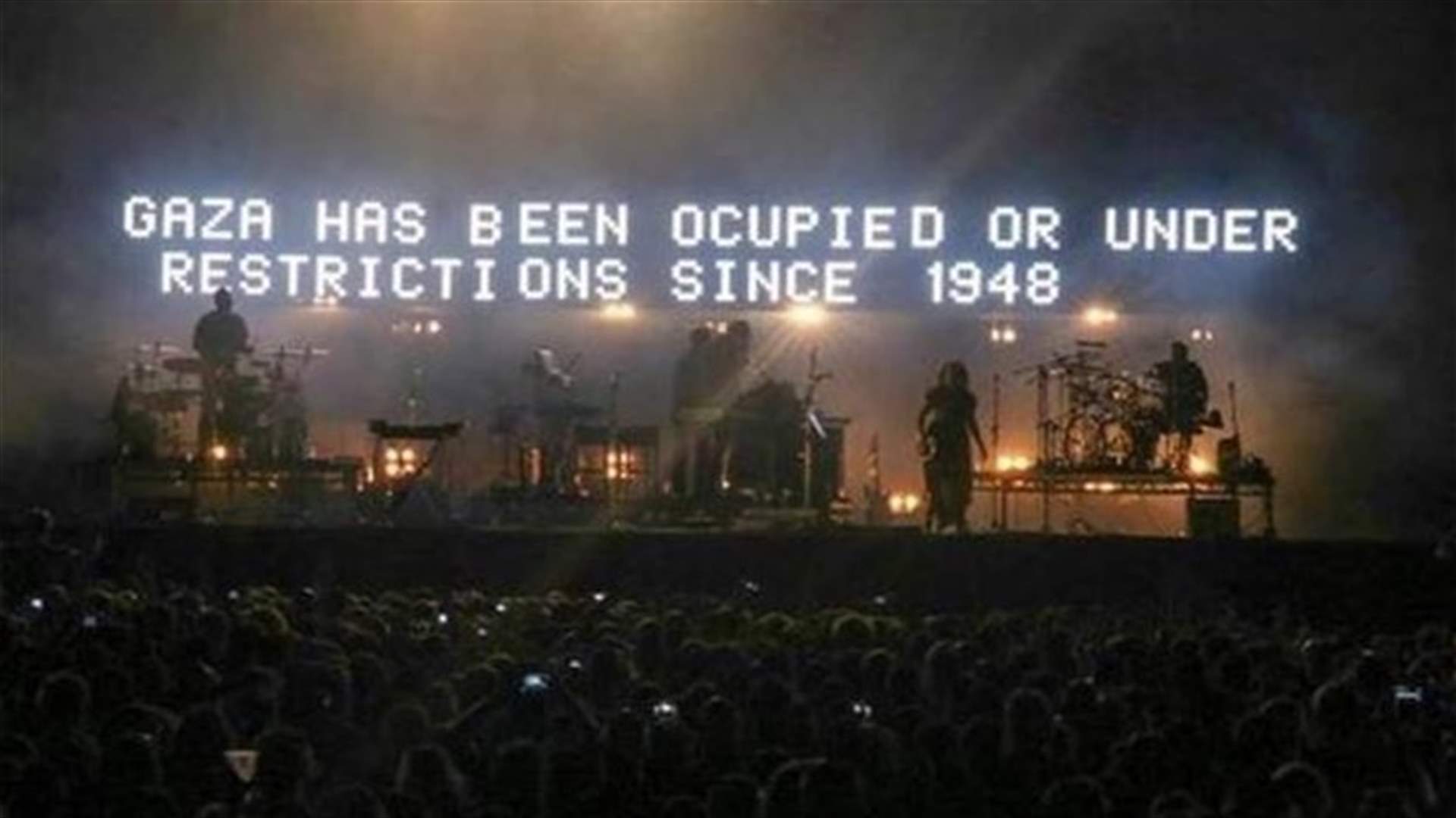 Massive Attack send out message of support to Gaza during Dublin concert
