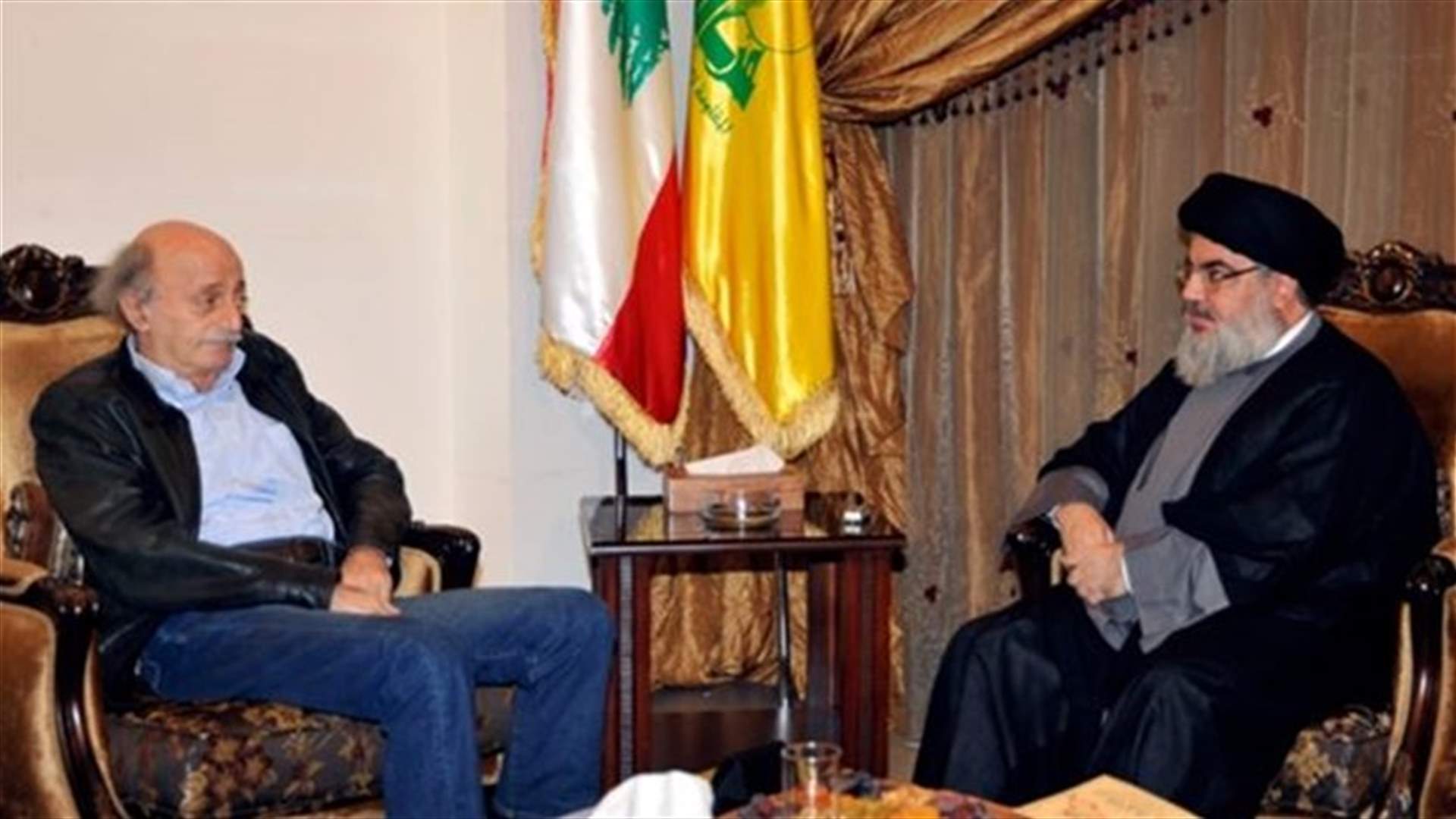 نصرالله التقى جنبلاط : للاسراع في إنتخاب رئيس جديد للجمهورية