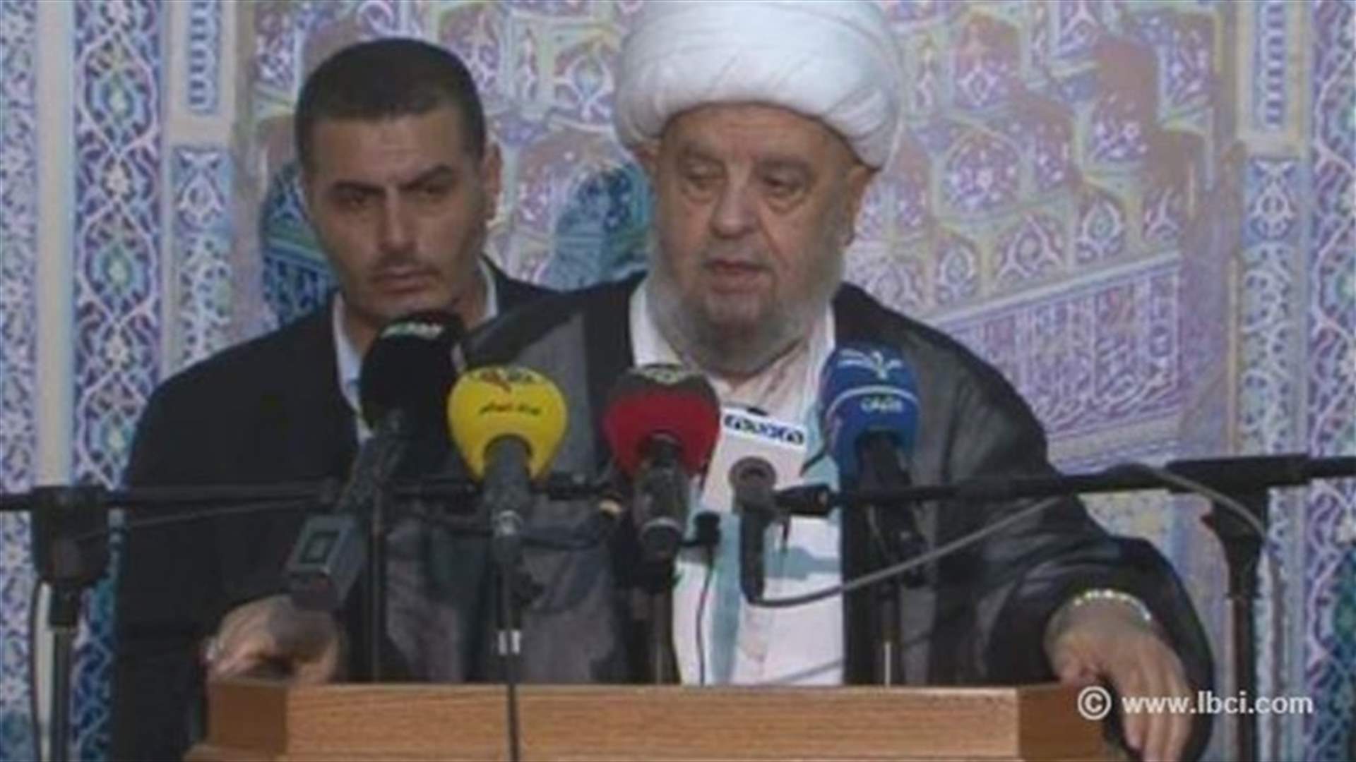 HIC Sheikh Qabalan calls for supporting the Palestinian people