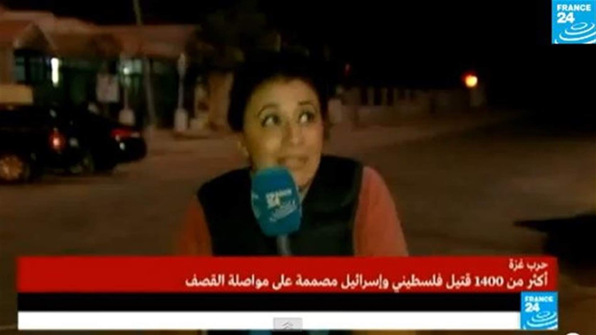 VIDEO: Rocket launched against Israel passes near France 24 reporter live on air 