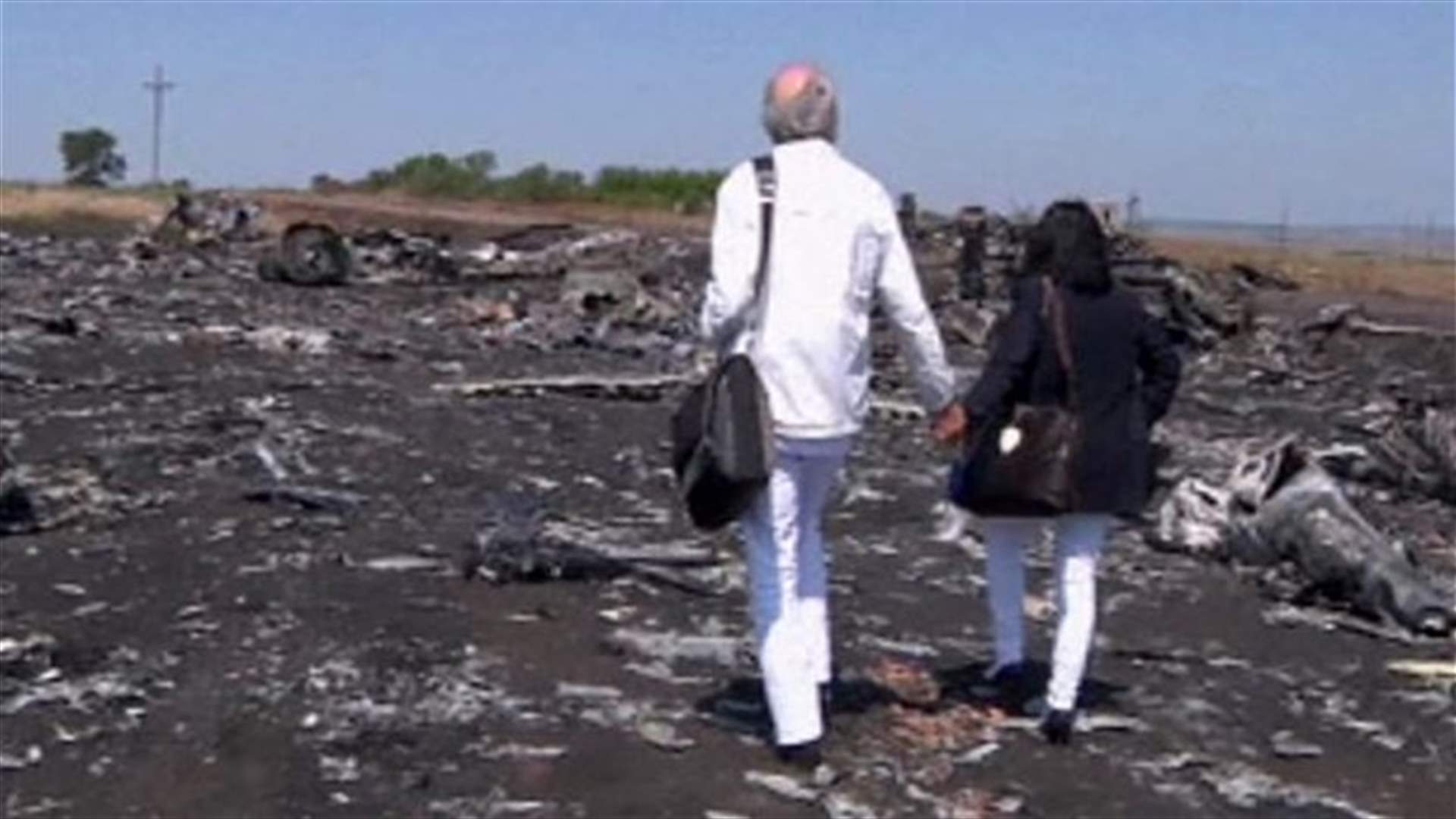 Experts work at Ukraine plane wreckage, lull in fighting