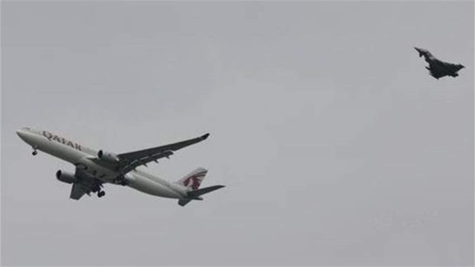 Jets escort Qatar Airways plane into Manchester airport after bomb threat