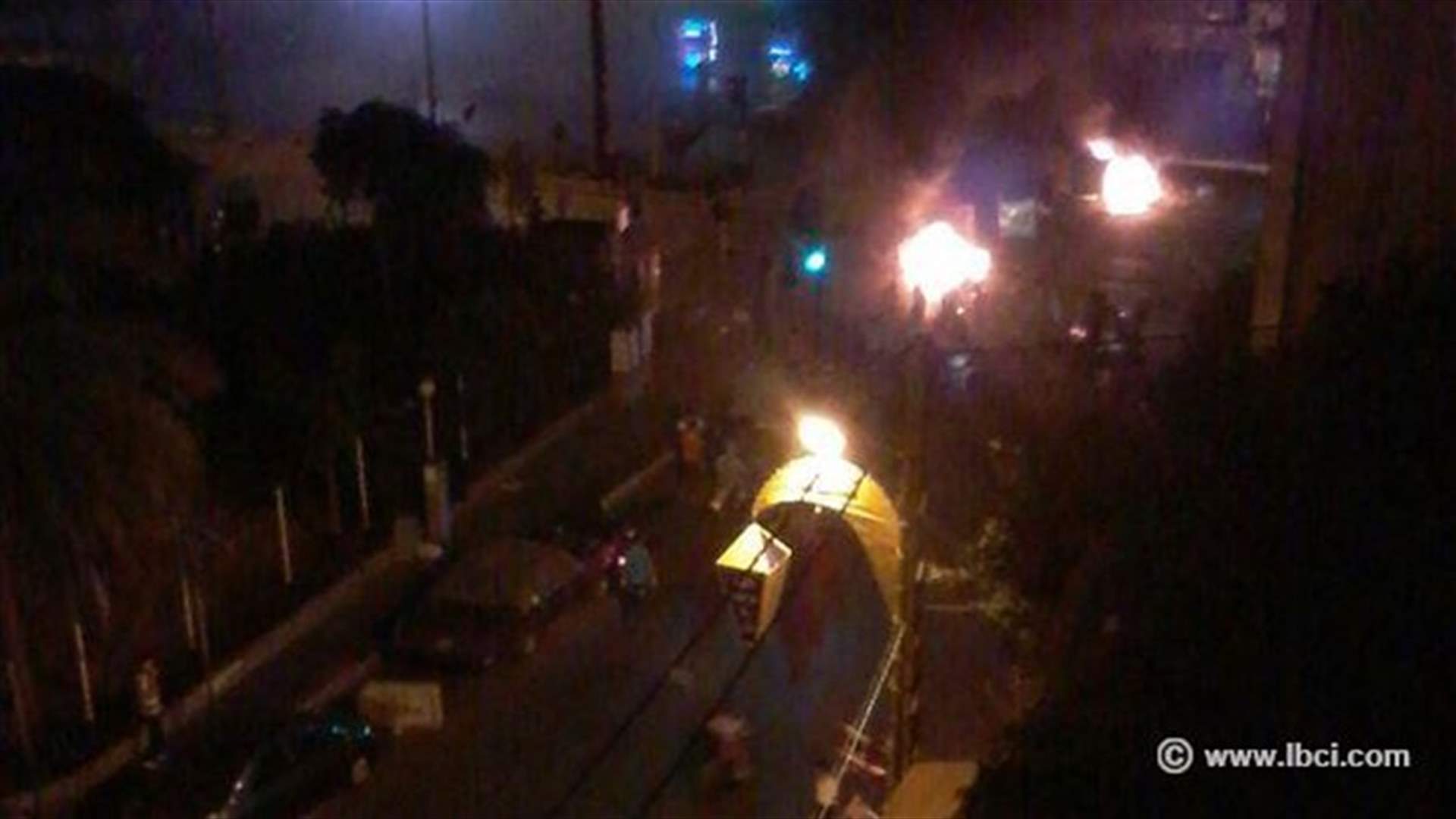 قطع طريق كورنيش المزرعة على خلفية توقيف أحد الأشخاص