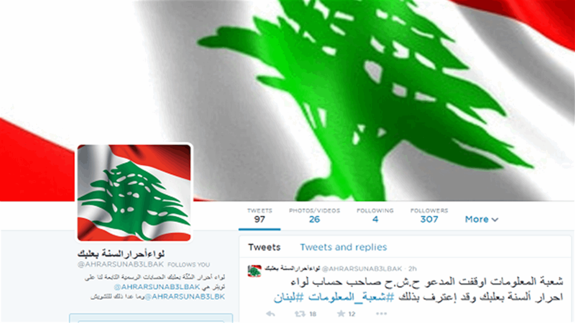 Operator of Ahrar al-Sunna twitter account charged with inciting strife