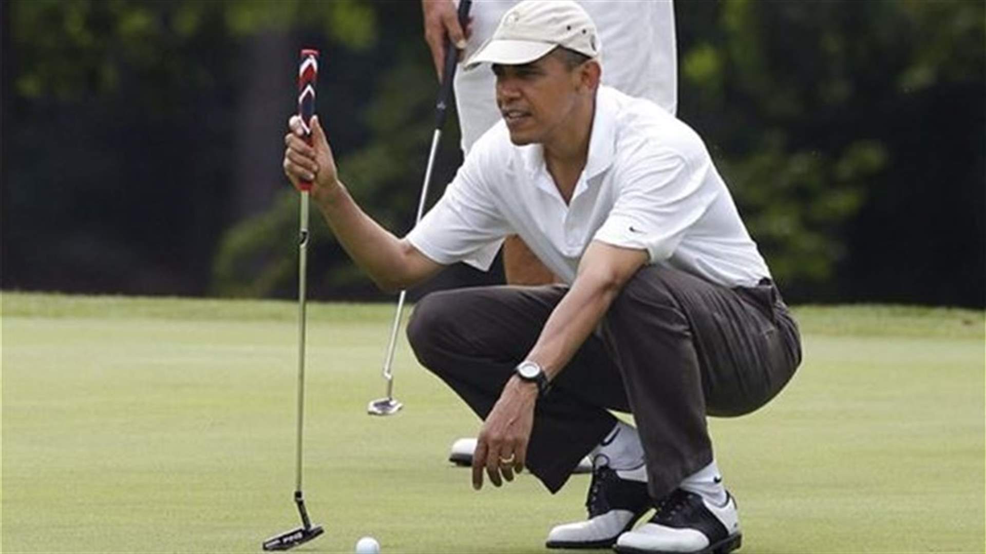 بعد حديثه الكئيب عن مقتل فولي...اوباما توجه مباشرة الى ملعب الغولف