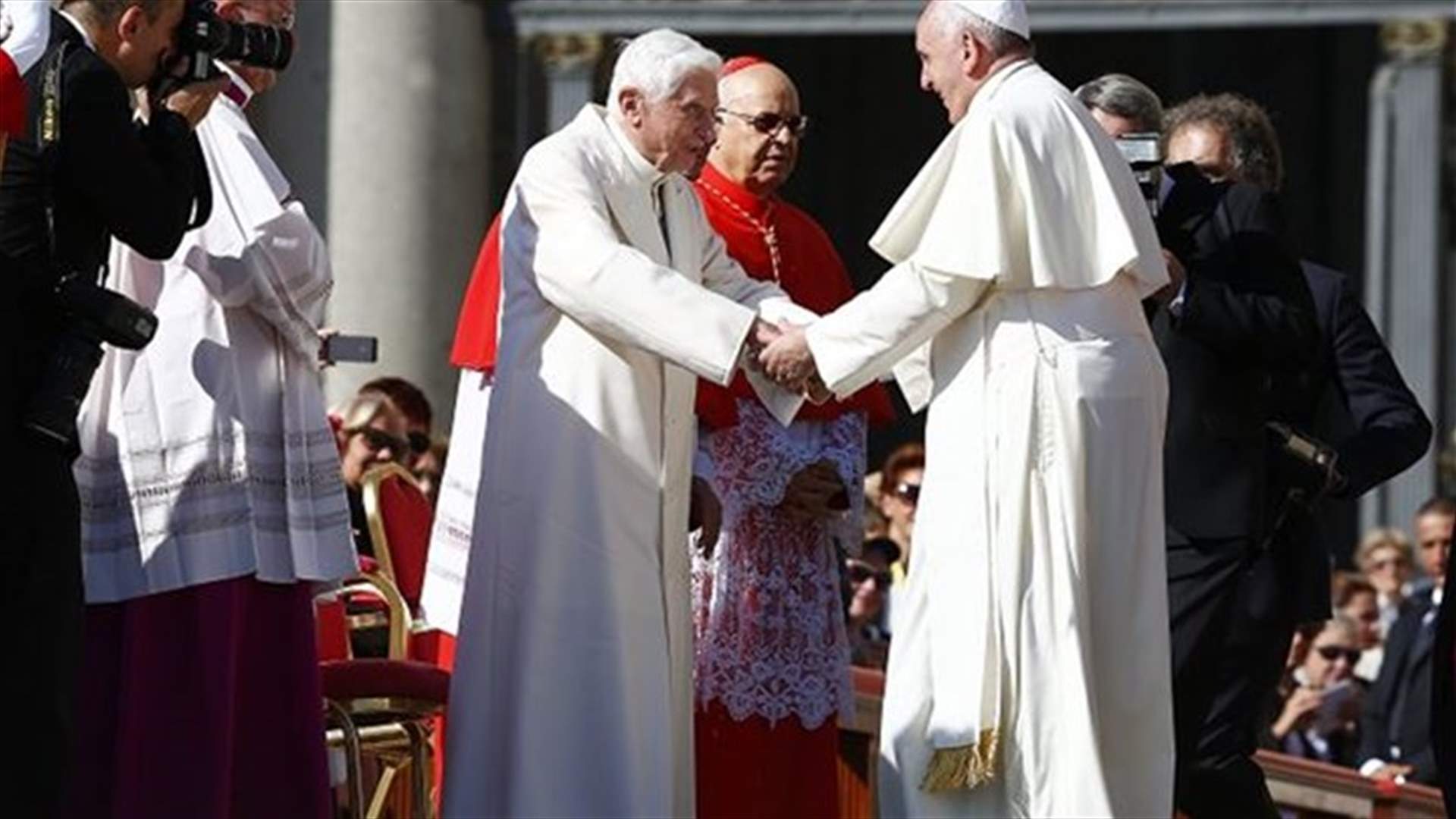 Two popes attend gathering of the wise and wrinkled at the Vatican