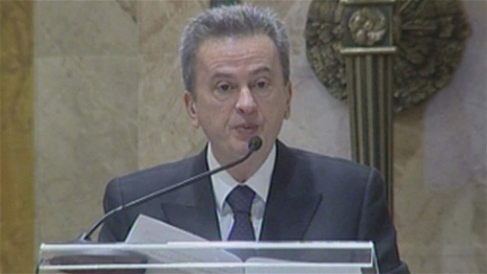 سلامة يؤكد التزام لبنان بالتدابير الدولية بشأن سوريا