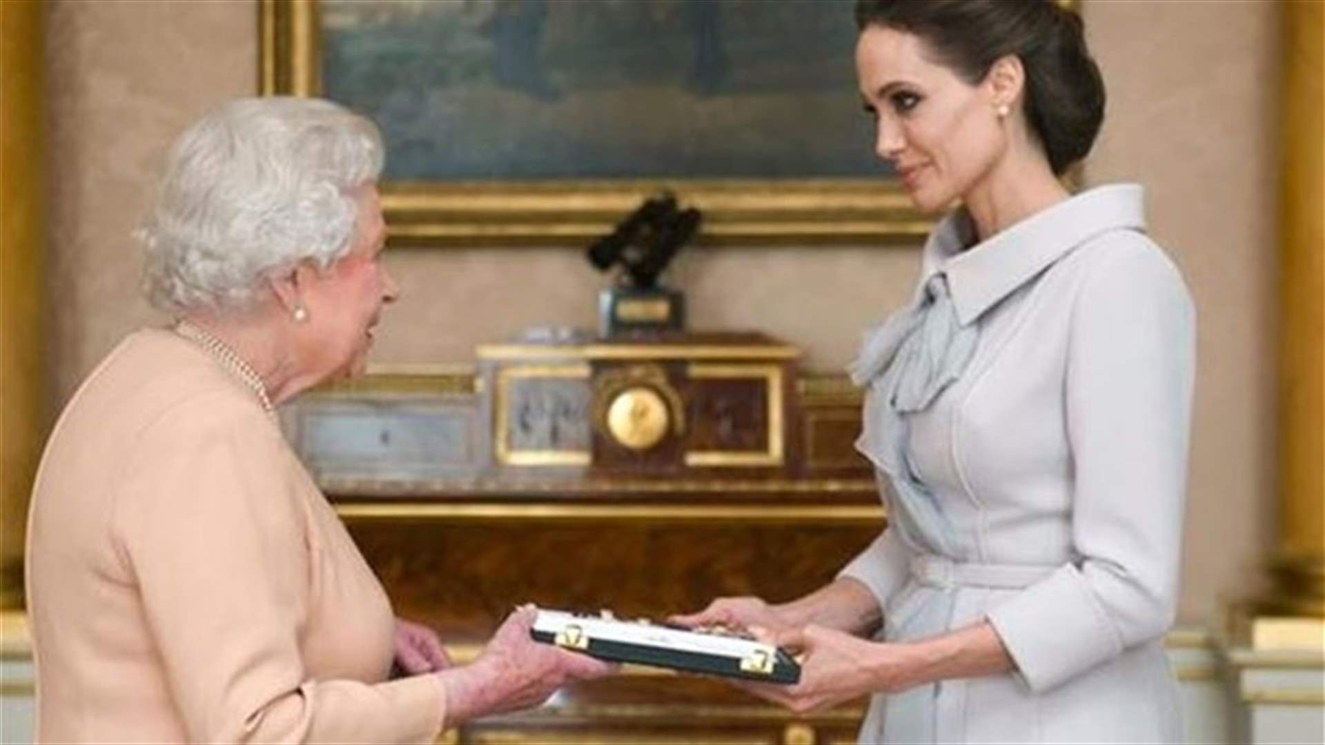 Britain's Queen Elizabeth makes actress Angelina Jolie a Dame