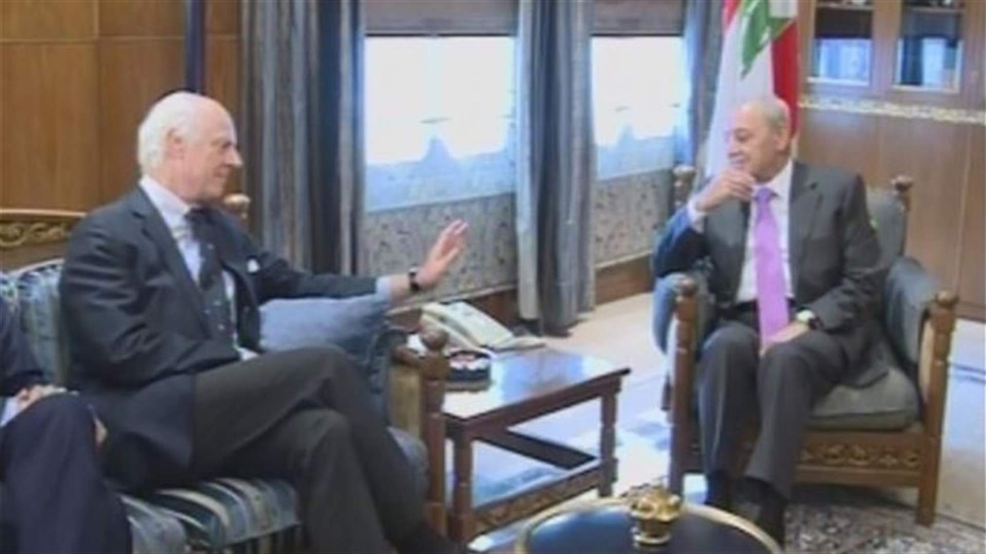 De Mistura after meeting with Berri: No military solution for Syrian conflict