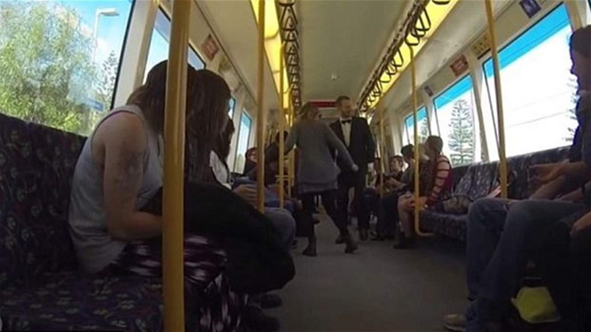 [VIDEO] Man Starts Spontaneous Dance Party On Moving Train! 