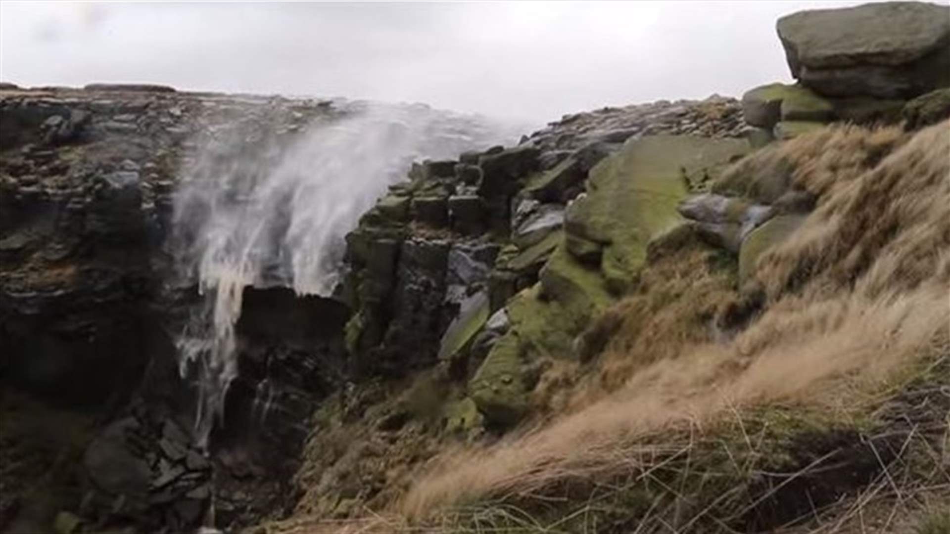 [VIDEO] Nature Defies Law Of Gravity law, Waterfall Flow Upwards! 
