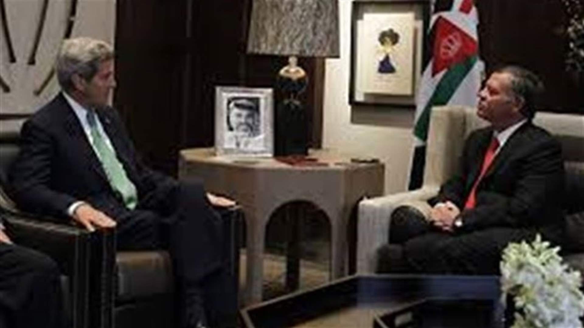 كيري يعلن خطوات لخفض التوتر اثر اجتماعه بالعاهل الاردني وعباس ونتانياهو 