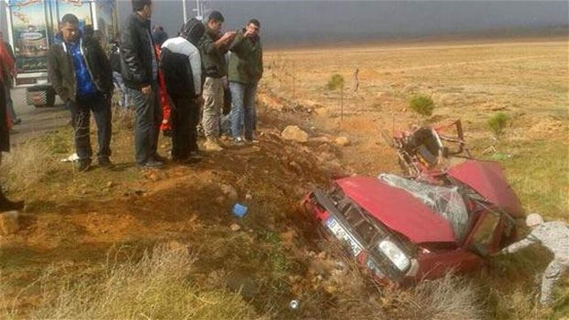 وفاة عسكري وجرح 3 آخرين بتدهور سيارتهم في الهرمل