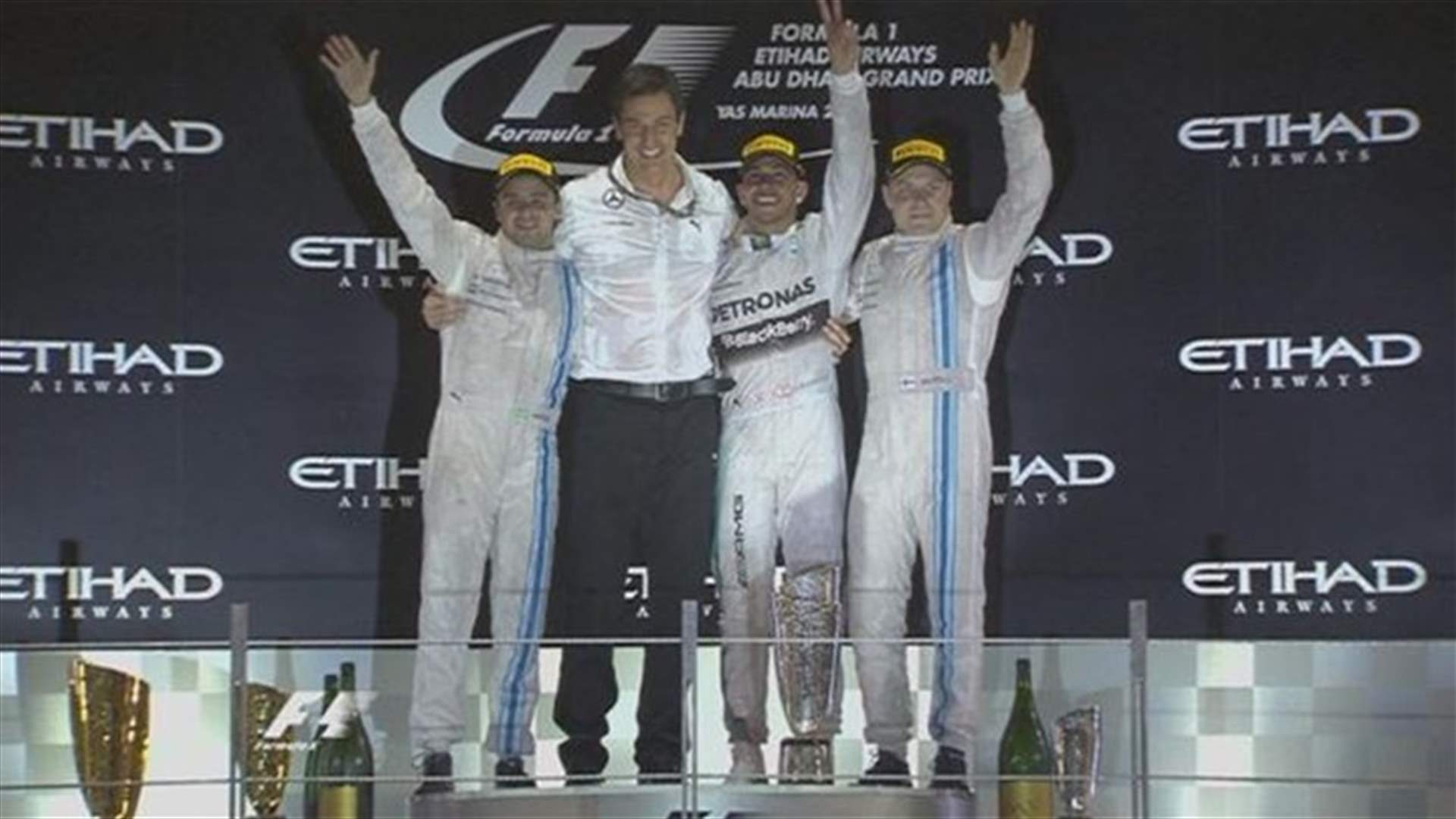 Hamilton wins F1 title at Abu Dhabi; Rosberg 2nd